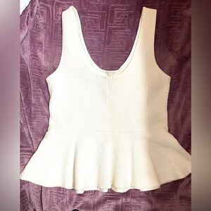Ganni textured Sleeveless Peplum tank top, excellent condition!